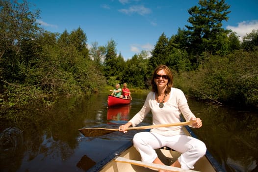 In a canoe, Muskokas, Ontario, Canada