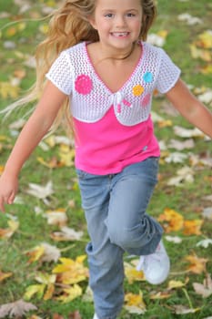 Girl skipping