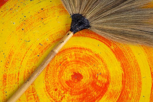 Isan, Thailand Asian style broom on a table
