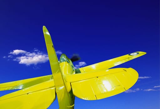 Small yellow airplane