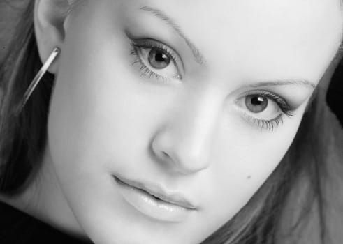 Black and white earrings