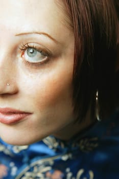 Blue green eye