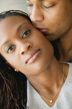 Couple kiss