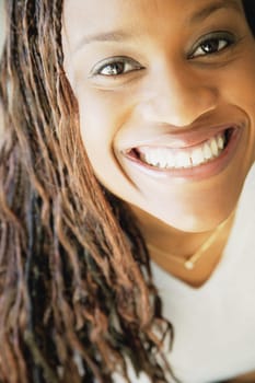 Woman smiling