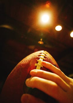 Spotlight on a football