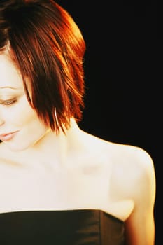 Red-haired model
