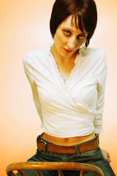 woman modeling casual dress