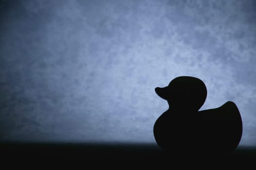 Silhouette of a rubber duck