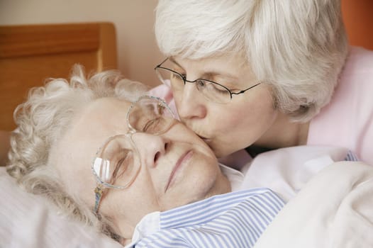 Senior gets a kiss