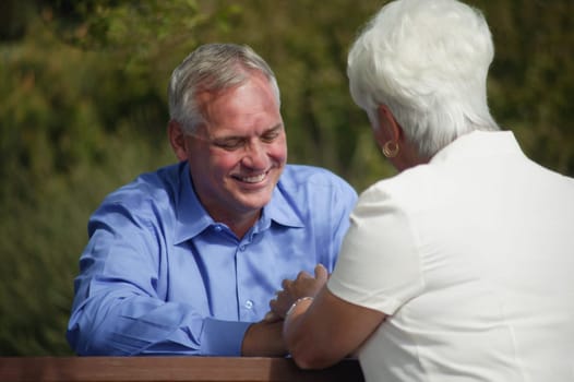 Couple shares laughter