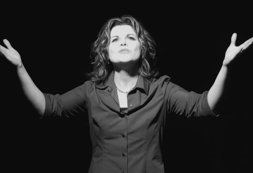 Woman worshipping