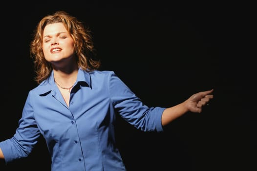 Woman worshipping