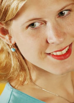 Closeup of a woman's face