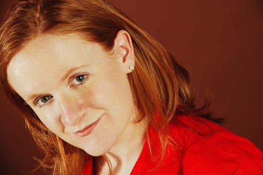 Red haired woman