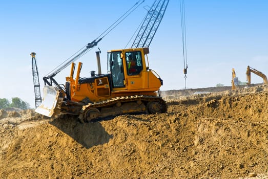 Construction site machines