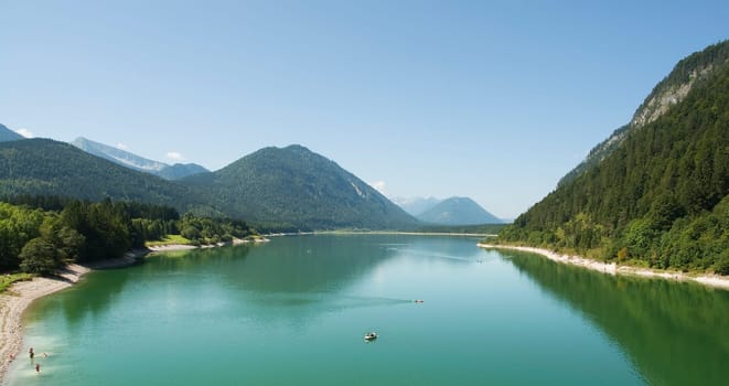 Idyll of the Sylvensteinsee in Bavaria