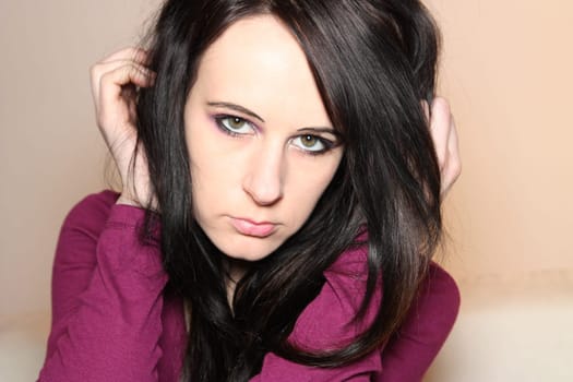 Girl with black hair