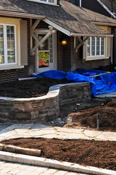 Landscaping work in progress