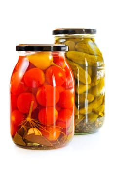 Jars of pickles