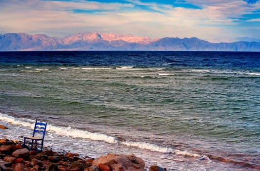 My chair on the red sea