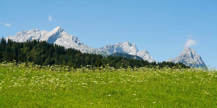 Alpspitze and Zugspitze in Bavaria