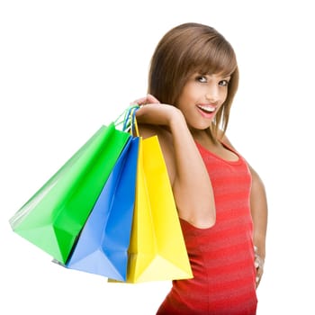 Young woman with shopping bags