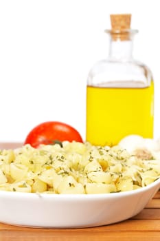 Cooked plate of pasta