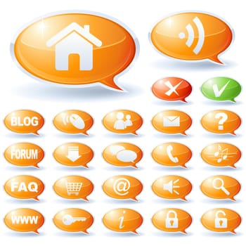 Internet speech bubbles collection