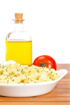 Cooked plate of pasta