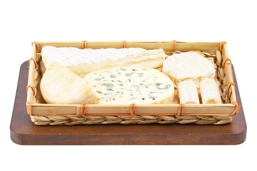 Basket of cheeses