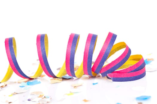 Confetti and ribbons
