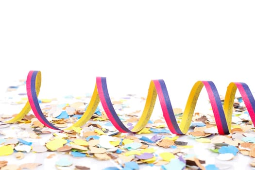 Confetti and ribbons