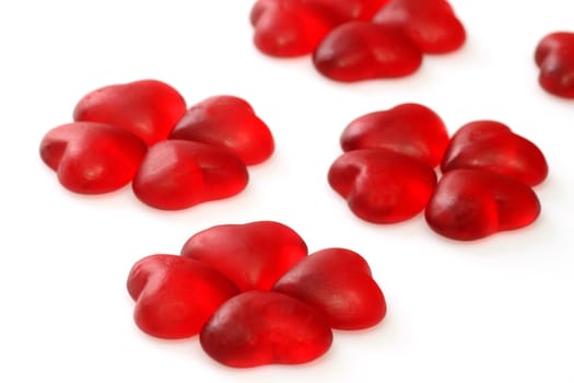 Wine gum hearts