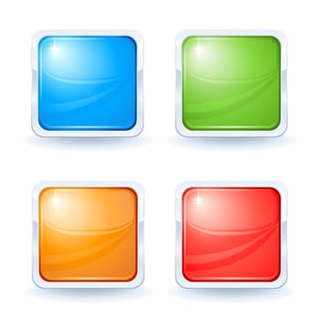 Four shiny buttons