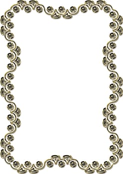 Gold-plated frame - decorative elements