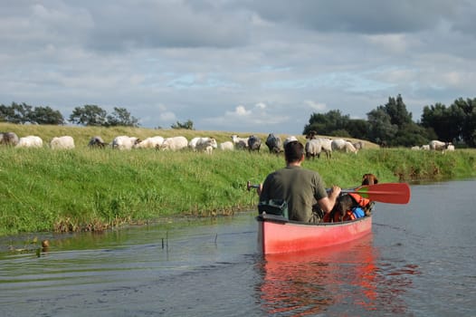 Paddling on the Treene
