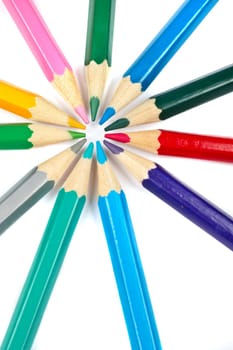 Colored school pencils