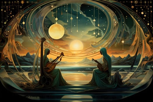 In the realm of fantasy, celestial harpists are ethereal beings whose music transcends the mortal plane and reaches the celestial realms.