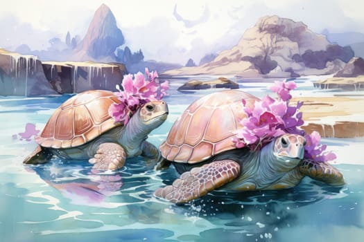 Embark on an extraordinary journey through the realm of fantasy and encounter the majestic ancient sea turtles.