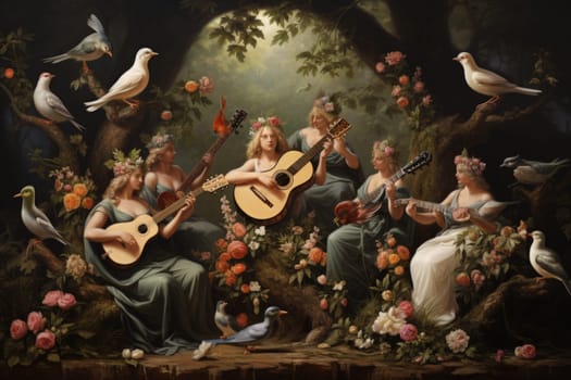 Immerse yourself in the enchanting realm of fantasy with this captivating illustration by a professional visual artist.