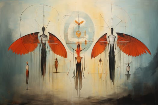 Immerse yourself in the magical realm of fantasy with this enchanting illustration of gossamer-winged dreamcatchers.