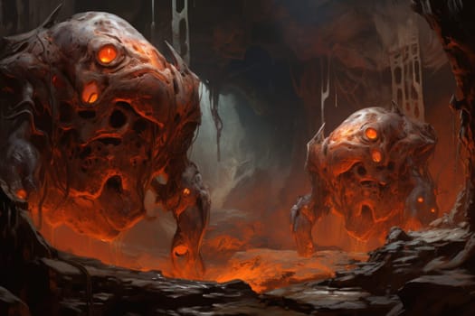 Witness the awe-inspiring power of the elemental realm with this captivating illustration by a professional visual artist.