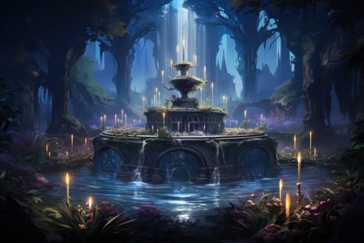 In the realm of fantasy, there are mystical and enchanting song fountains that bring harmony to the world around them.