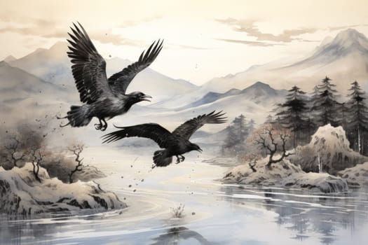 Enter the realm of fantasy and encounter the cursed wereravens, unfortunate beings caught in an eternal cycle of shifting between human and raven forms.