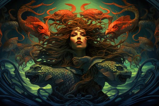 Immerse yourself in the depths of the fantastical with this captivating illustration by a professional visual artist.