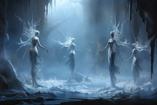 Immerse yourself in the enchanting world of fantasy and witness the elegance of the frost faeries.