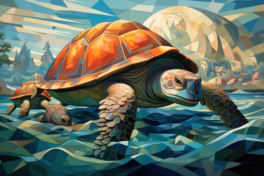 Embark on an extraordinary journey through the realm of fantasy and encounter the majestic ancient sea turtles.