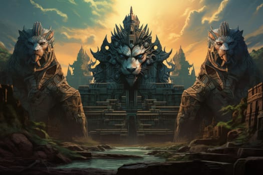 Delve into a realm of mystery and intrigue, where enigmatic sphinxes reign as guardians of ancient secrets.