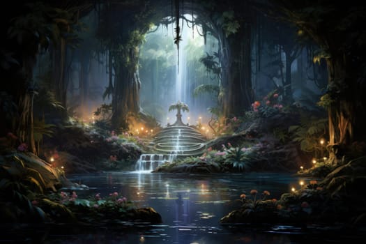 In the realm of fantasy, there are mystical and enchanting song fountains that bring harmony to the world around them.