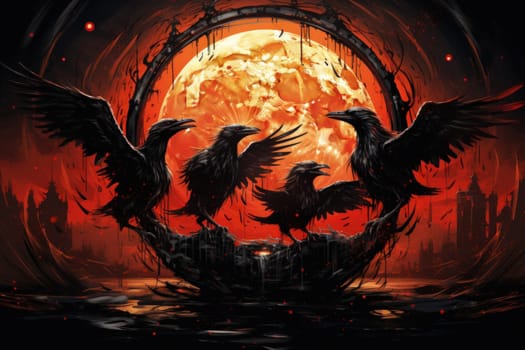 Enter the realm of fantasy and encounter the cursed wereravens, unfortunate beings caught in an eternal cycle of shifting between human and raven forms.